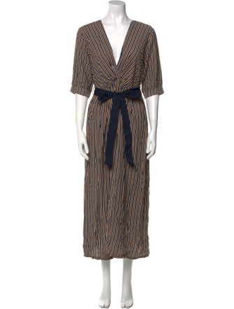 Johanna Ortiz Striped Long Dress