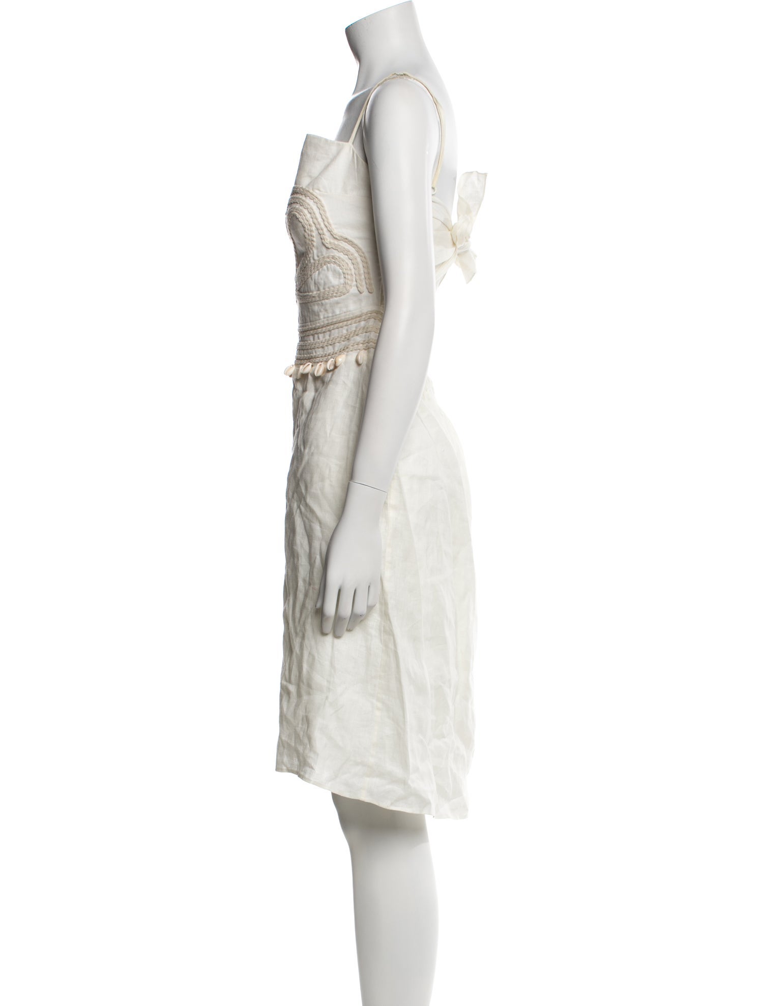 Johanna Ortiz Square Neckline Midi Length Dress