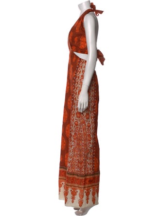Johanna Ortiz Printed Long Dress