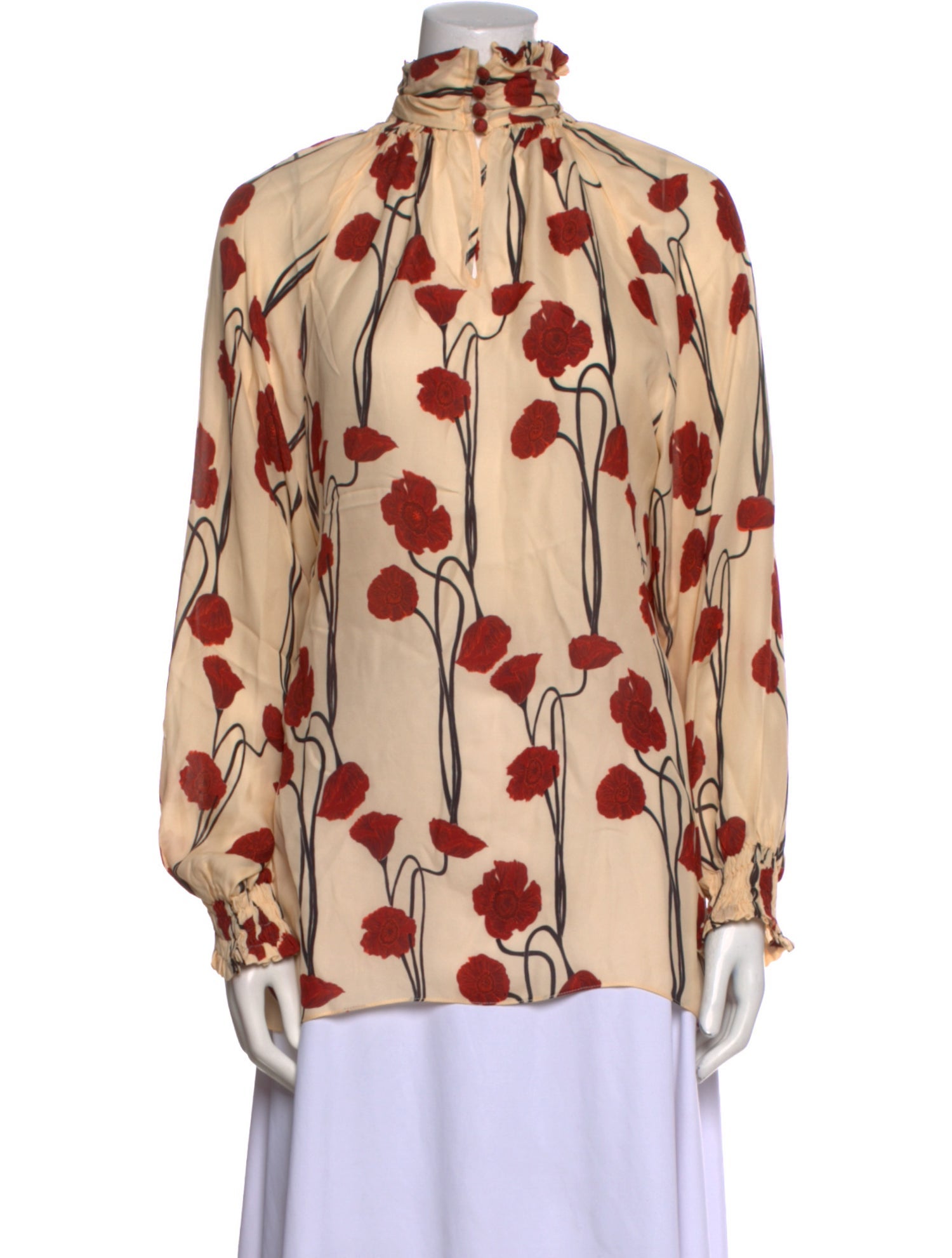 Johanna Ortiz Silk Floral Print Blouse