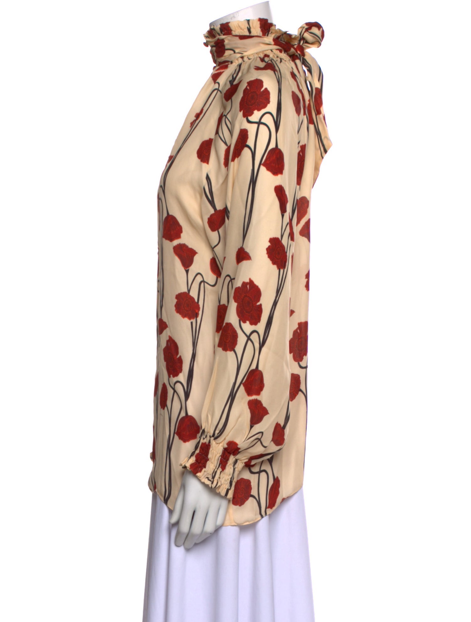 Johanna Ortiz Silk Floral Print Blouse