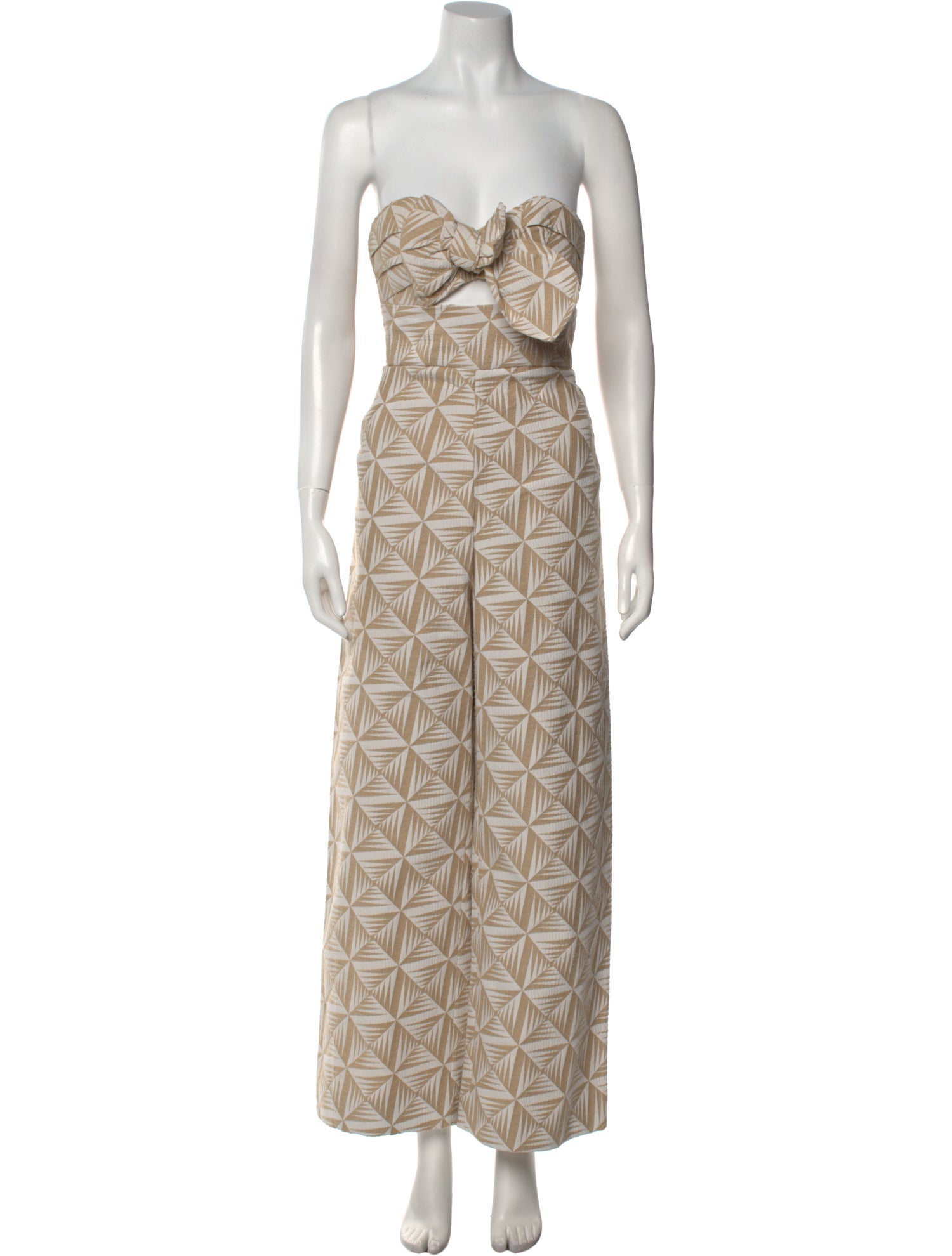 Johanna Ortiz Printed Strapless Jumpsuit