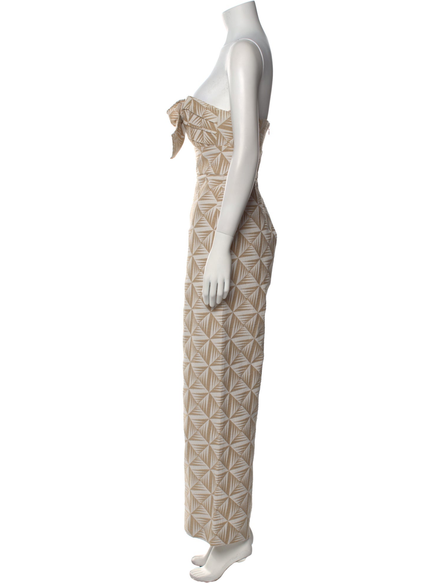 Johanna Ortiz Printed Strapless Jumpsuit