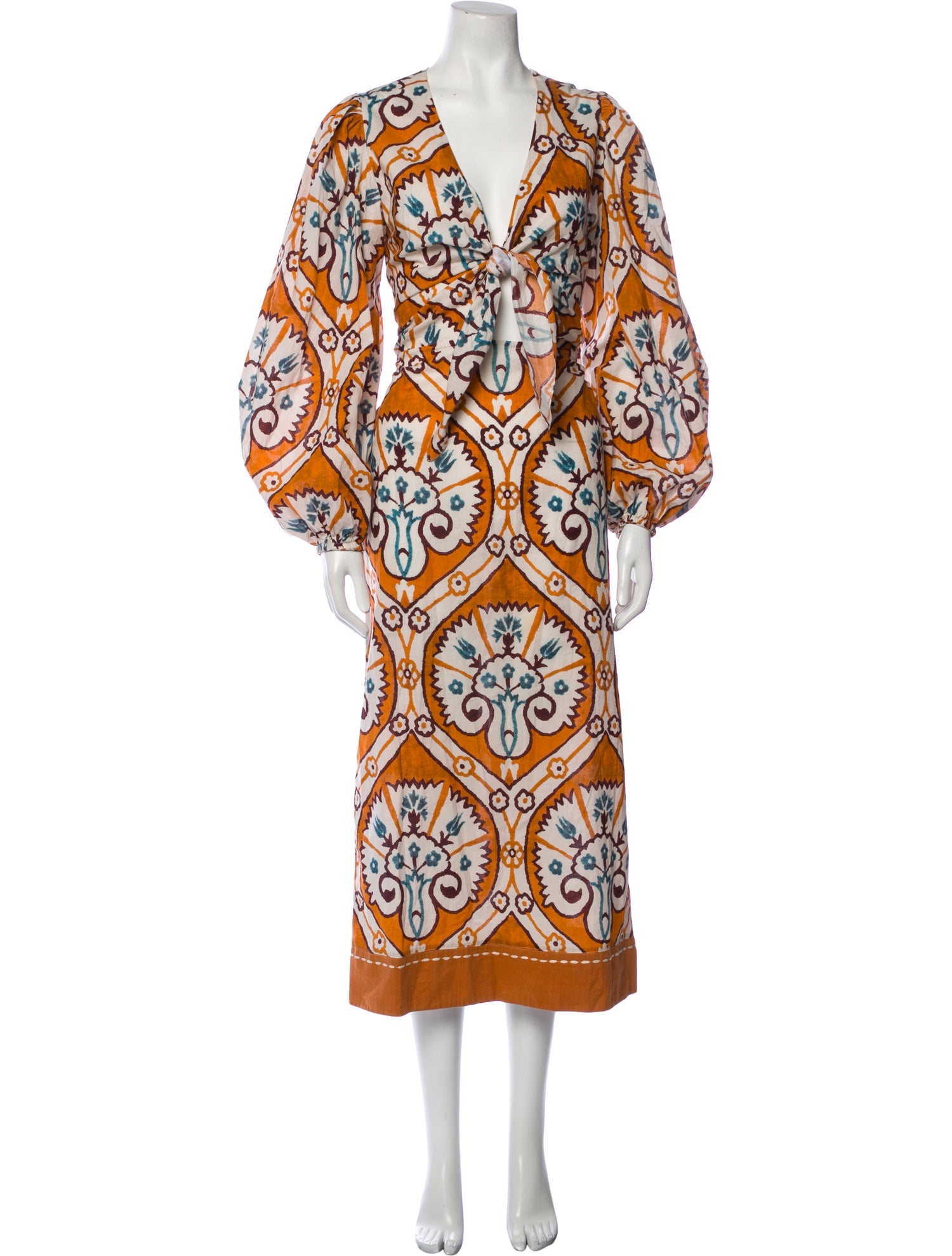 Johanna Ortiz Printed Long Dress