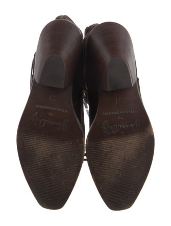 Johanna Ortiz Suede Fringe Trim Accent Western Boots