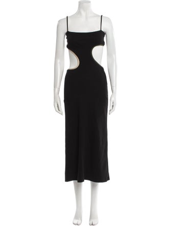Johanna Ortiz Square Neckline Long Dress