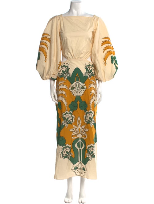 Johanna Ortiz Floral Print Long Dress