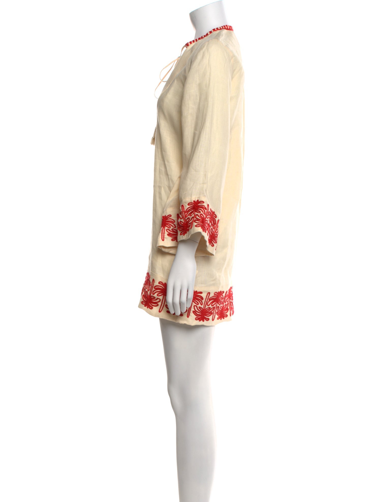 Johanna Ortiz Linen Mini Dress