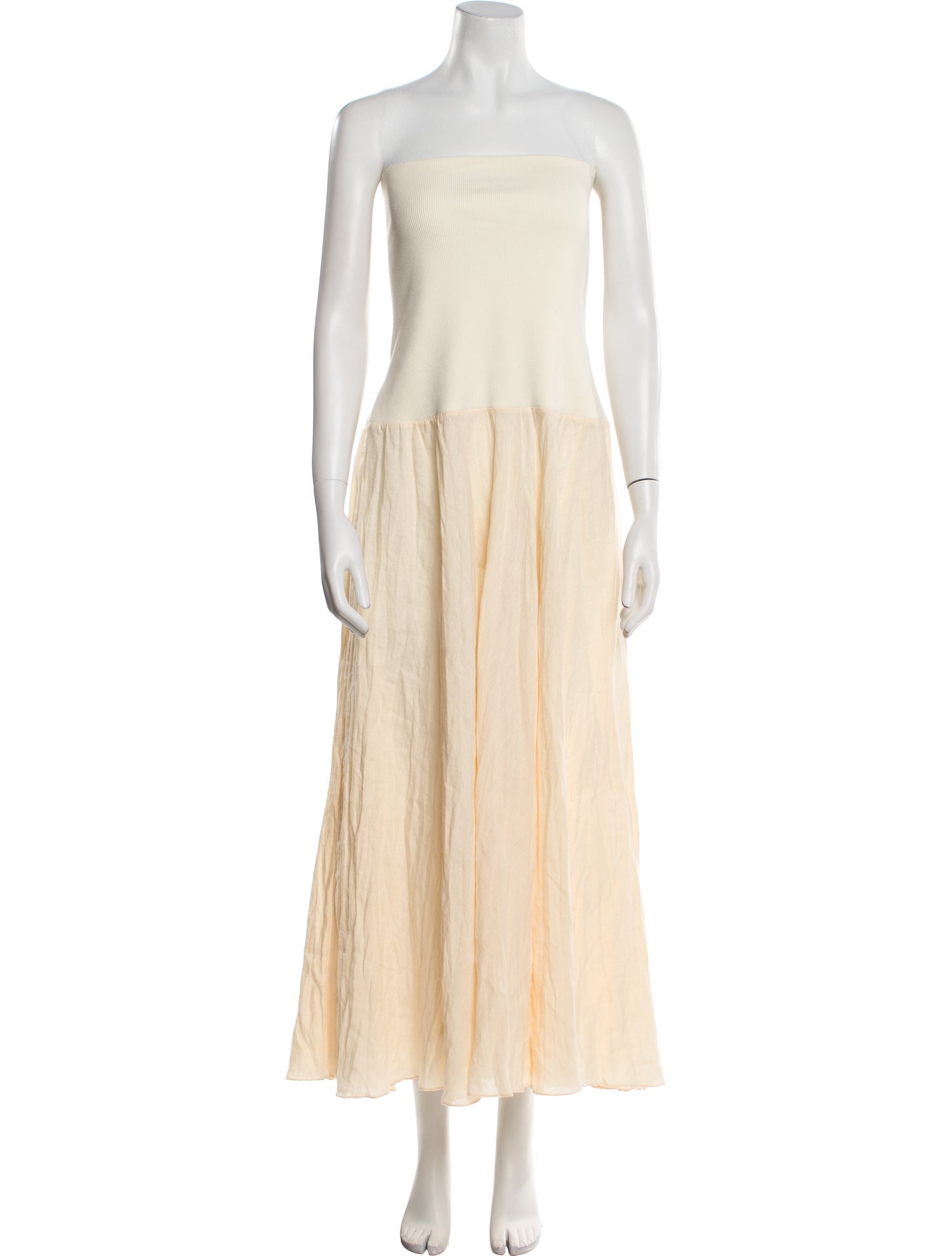 Johanna Ortiz Strapless Midi Length Dress