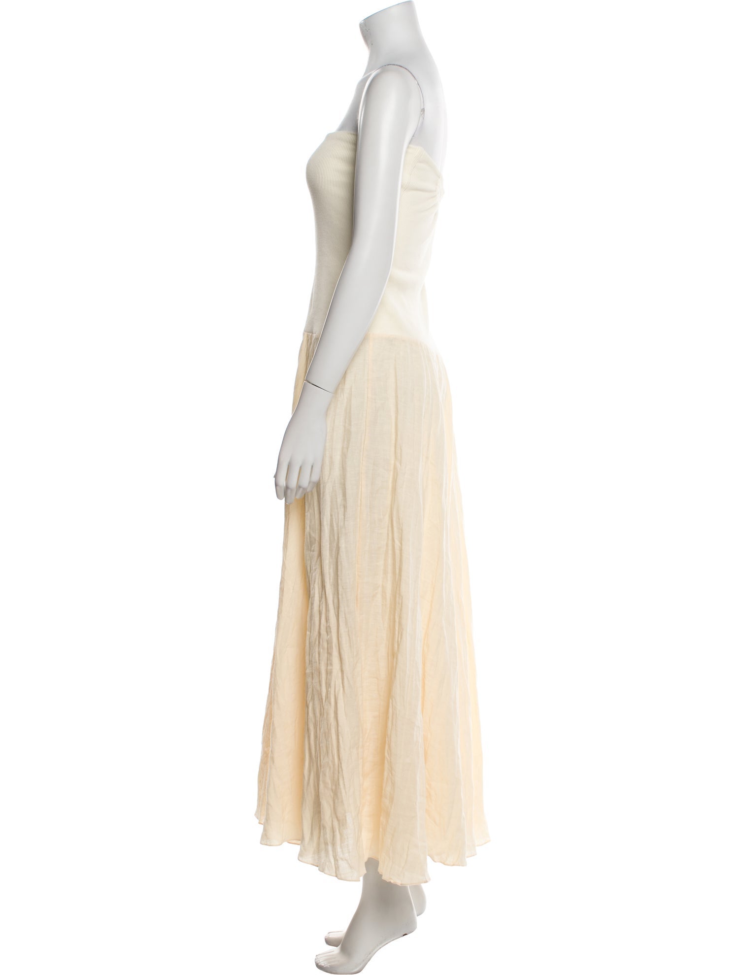 Johanna Ortiz Strapless Midi Length Dress