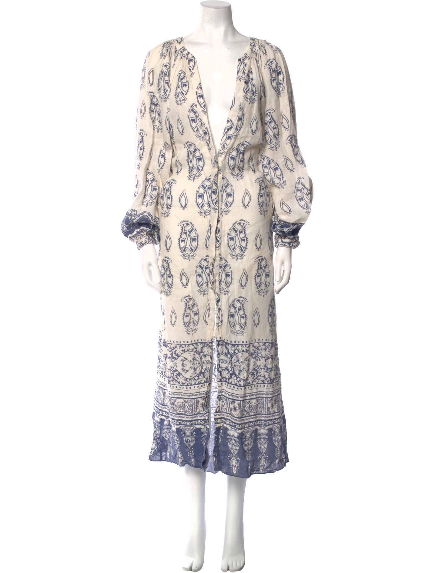 Johanna Ortiz Linen Long Dress