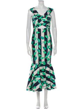 Johanna Ortiz Printed Long Dress