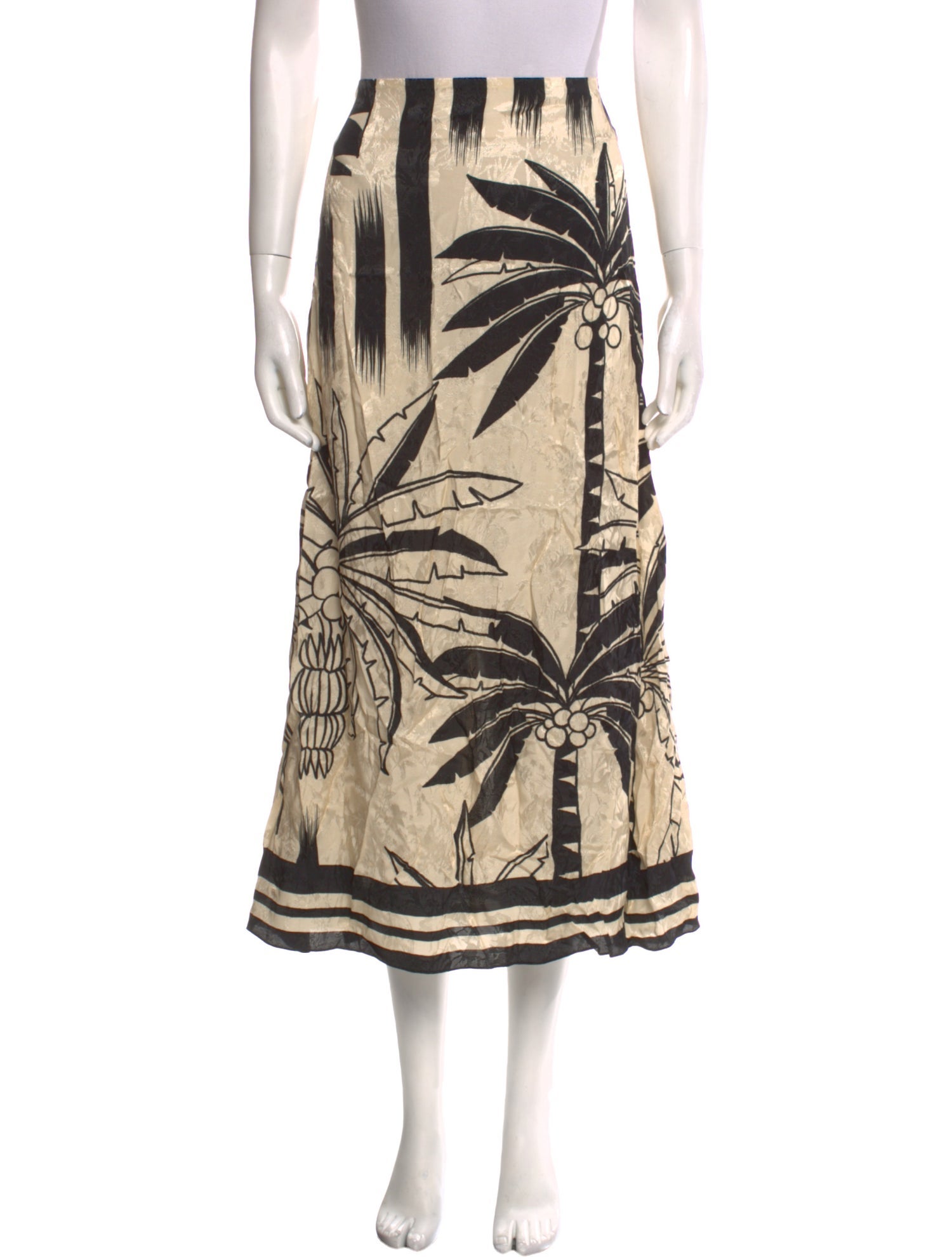 Johanna Ortiz Floral Print Midi Length Skirt