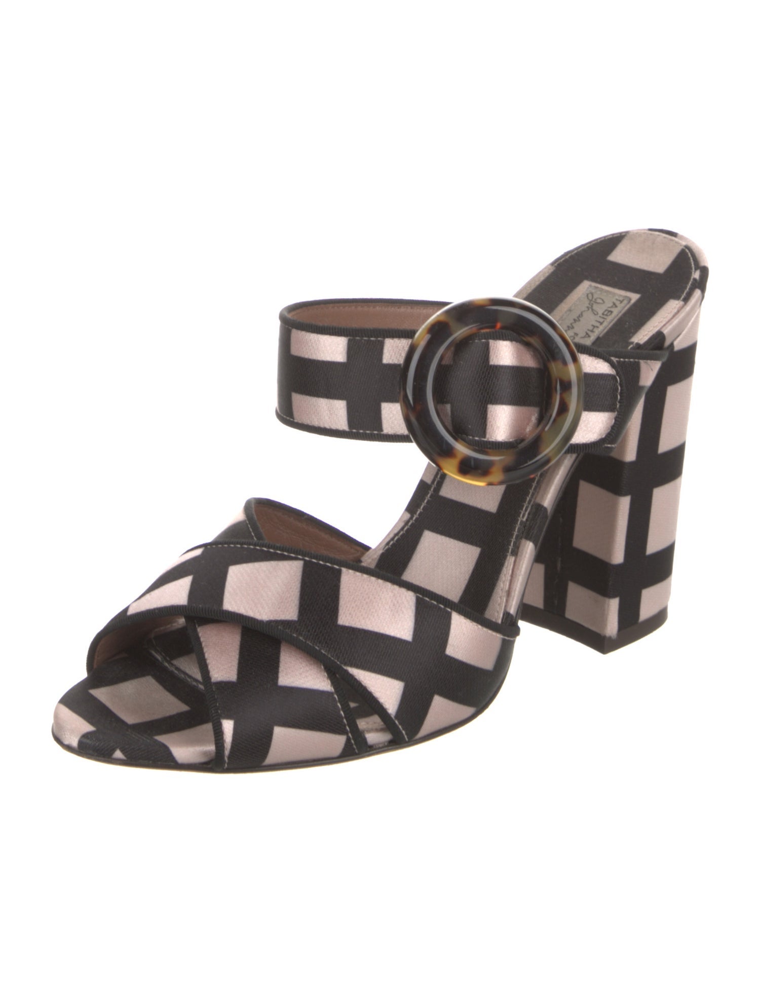 Johanna Ortiz Plaid Print Sandals