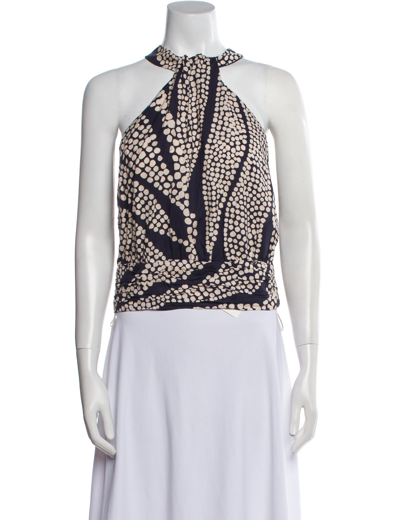 Johanna Ortiz Printed Halterneck Crop Top