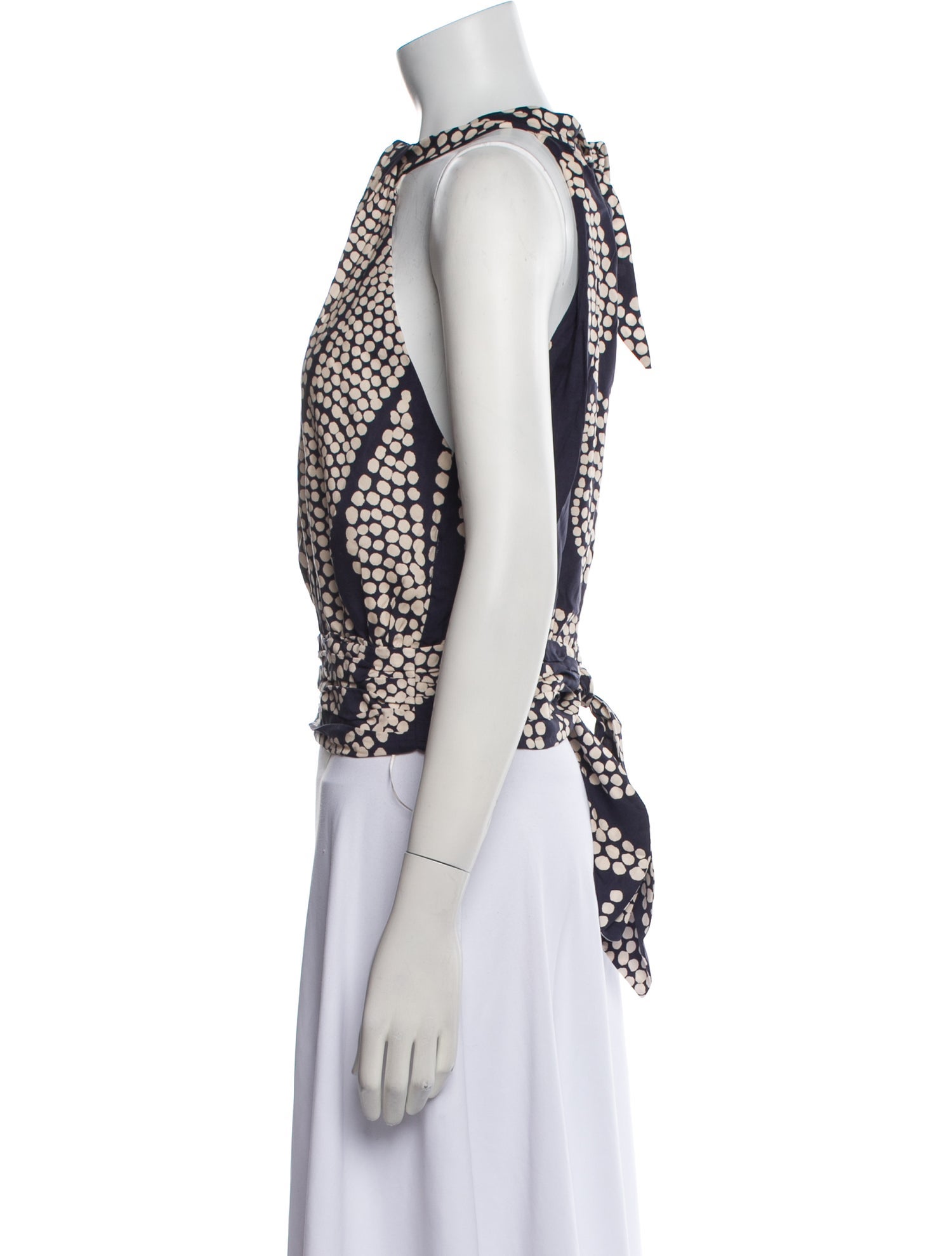 Johanna Ortiz Printed Halterneck Crop Top