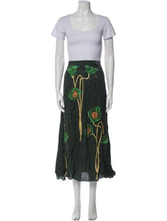 Johanna Ortiz Printed Ruffle Embellishment Skirt Set