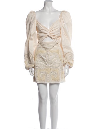 Johanna Ortiz V-Neck Mini Dress