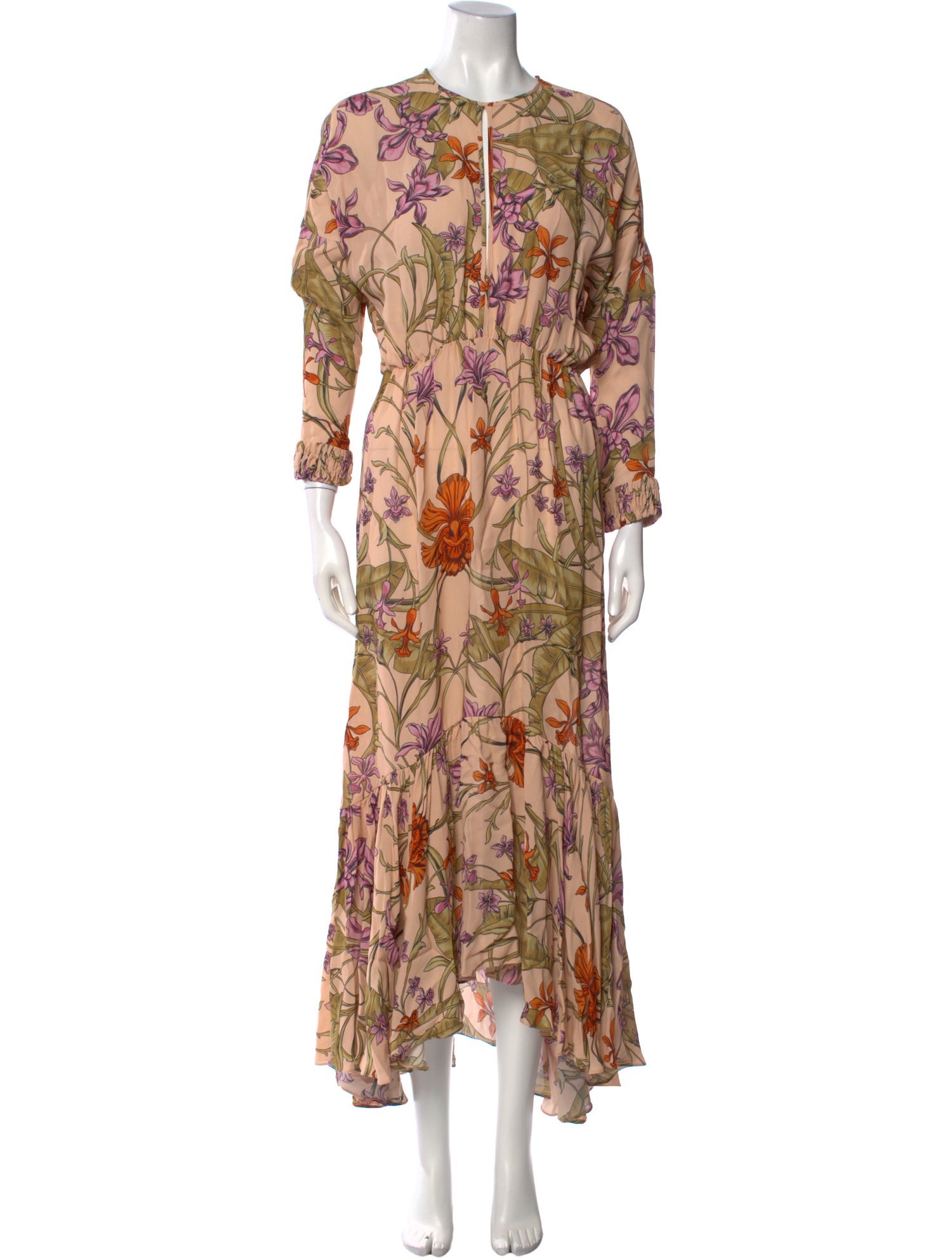 Johanna Ortiz Floral Print Long Dress