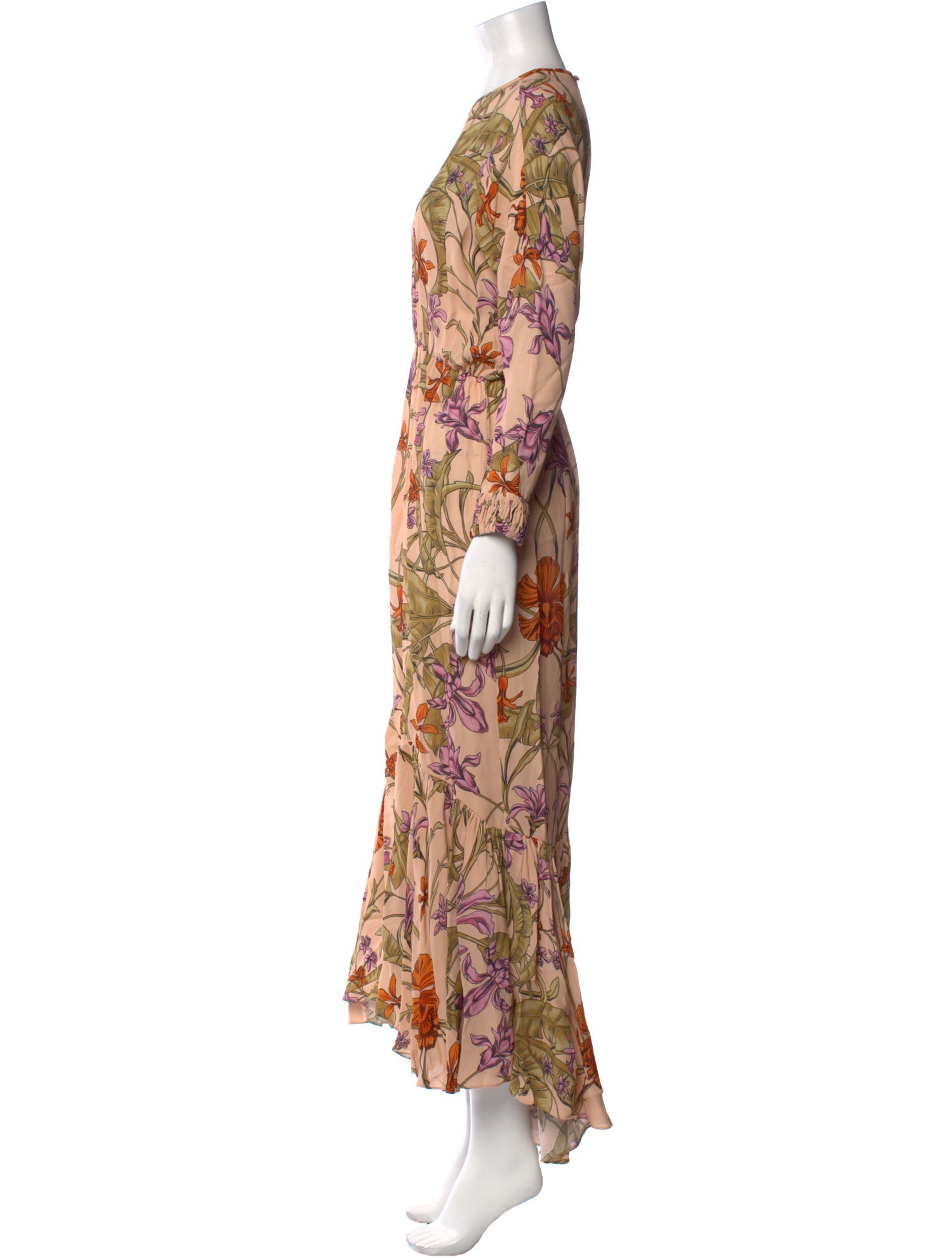 Johanna Ortiz Floral Print Long Dress