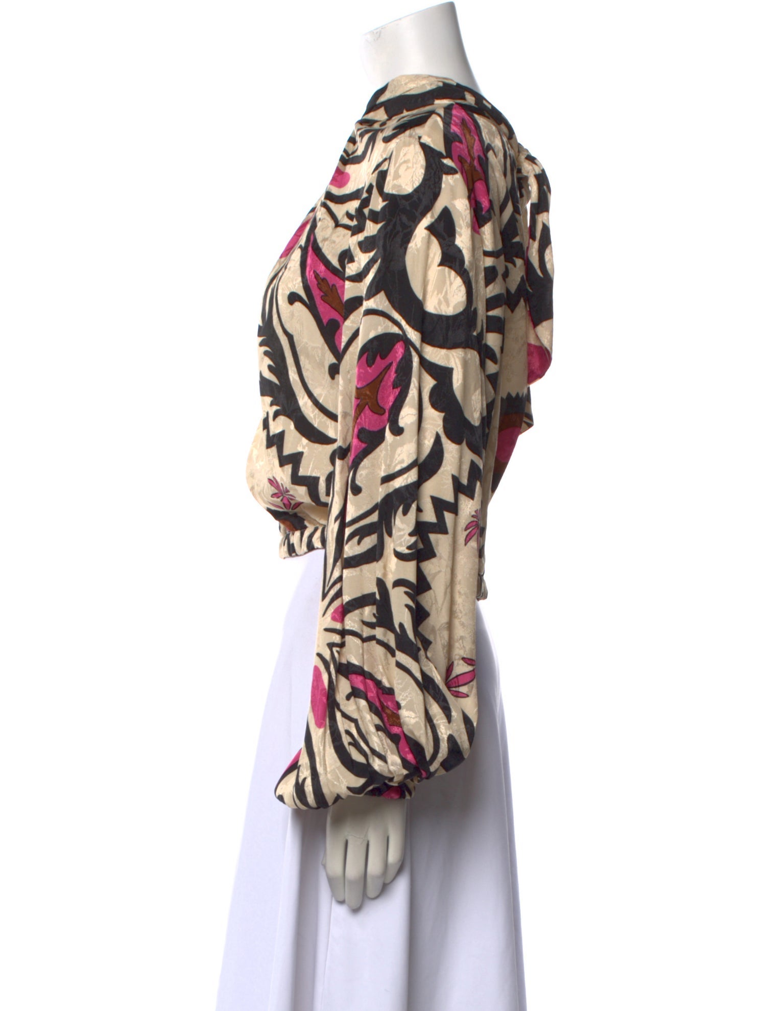 Johanna Ortiz Floral Print Cowl Neck Sweatshirt w/ Tags