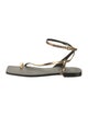 Johanna Ortiz Leather T-Strap Sandals