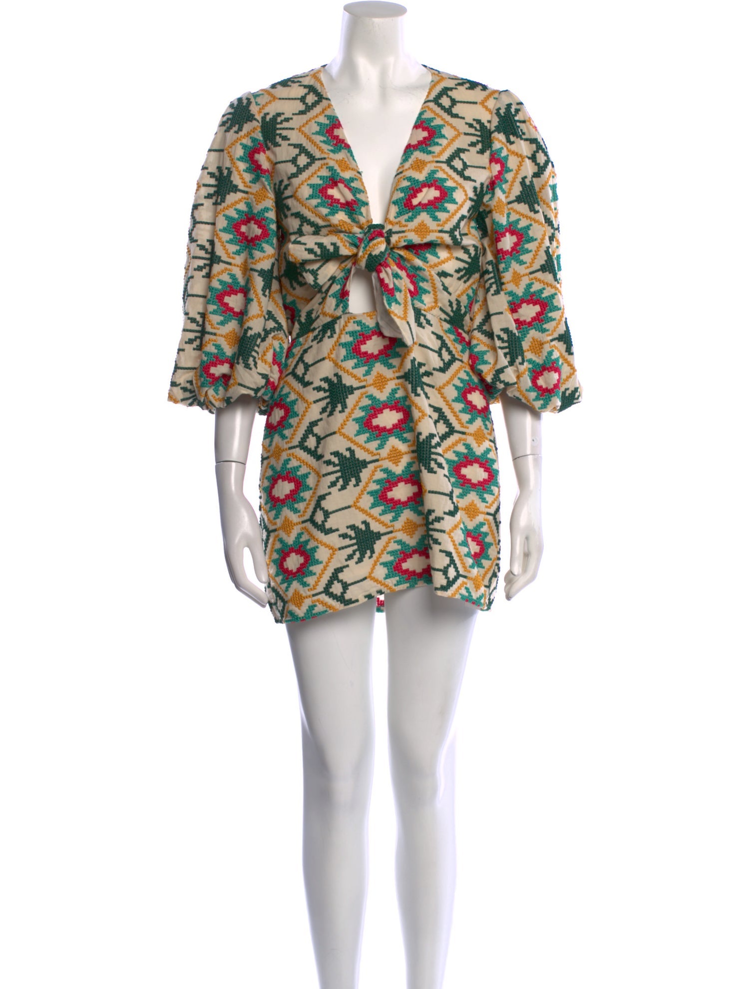 Johanna Ortiz Printed Mini Dress