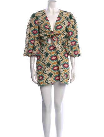 Johanna Ortiz Printed Mini Dress