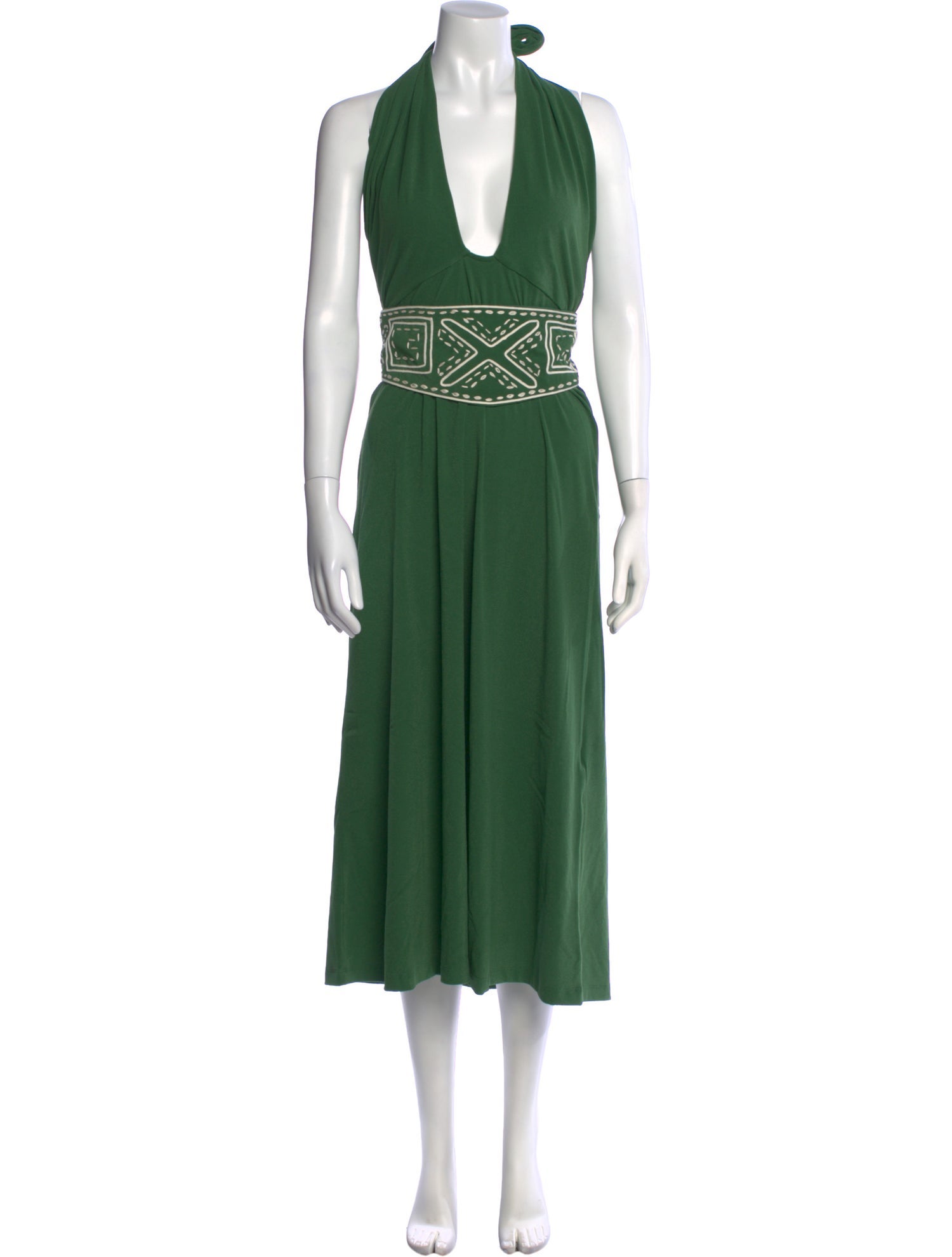 Johanna Ortiz V-Neck Long Dress w/ Tags