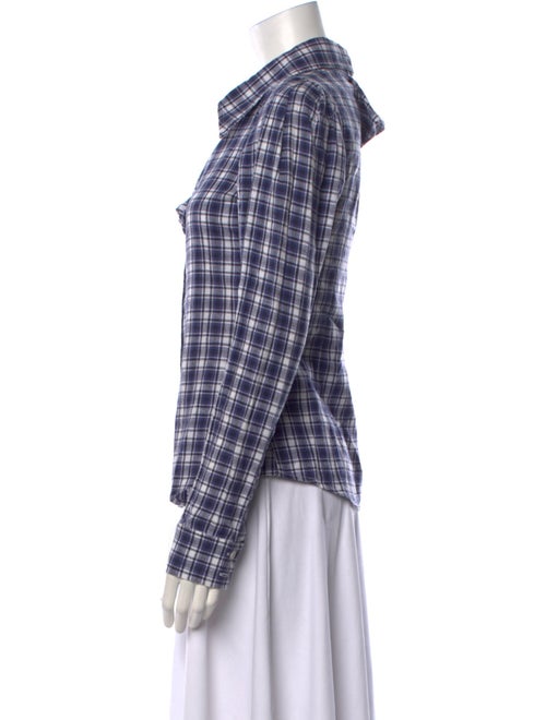 Johanna Ortiz Plaid Print Long Sleeve Button-Up Top
