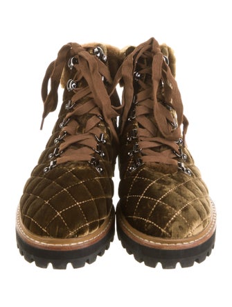 Johanna Ortiz Velvet Lace-Up Boots