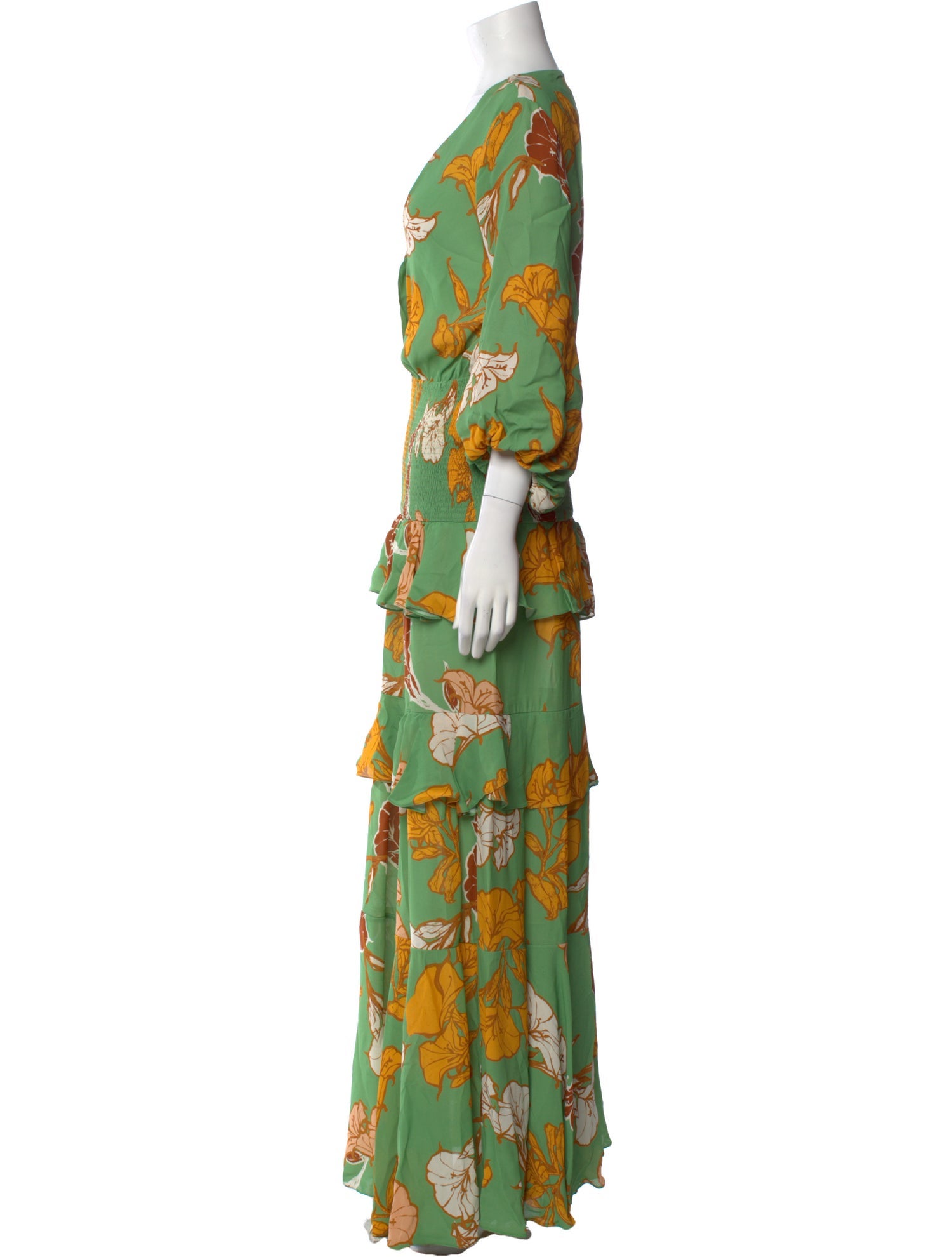 Johanna Ortiz Floral Print Long Dress