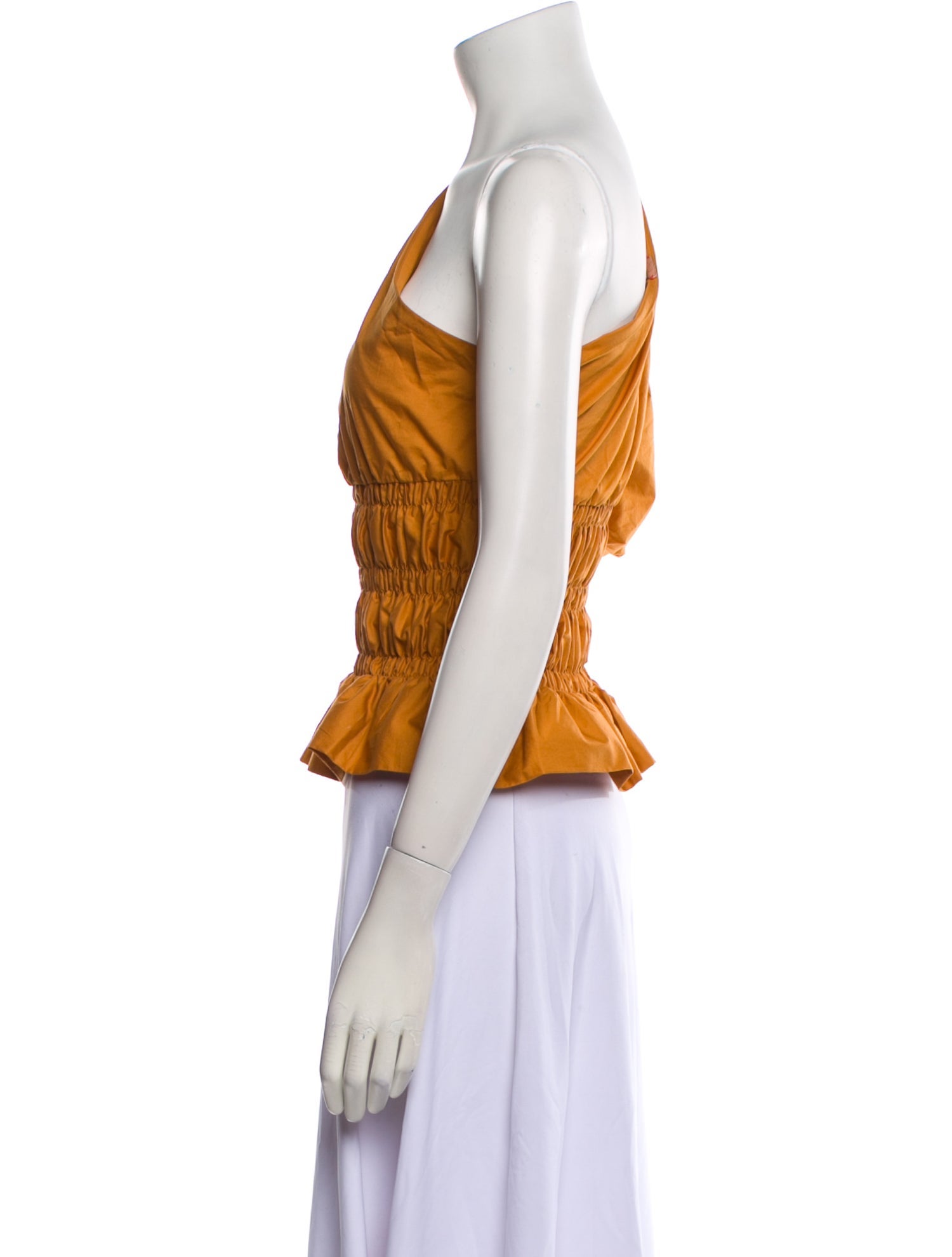 Johanna Ortiz One-Shoulder Short Sleeve Crop Top