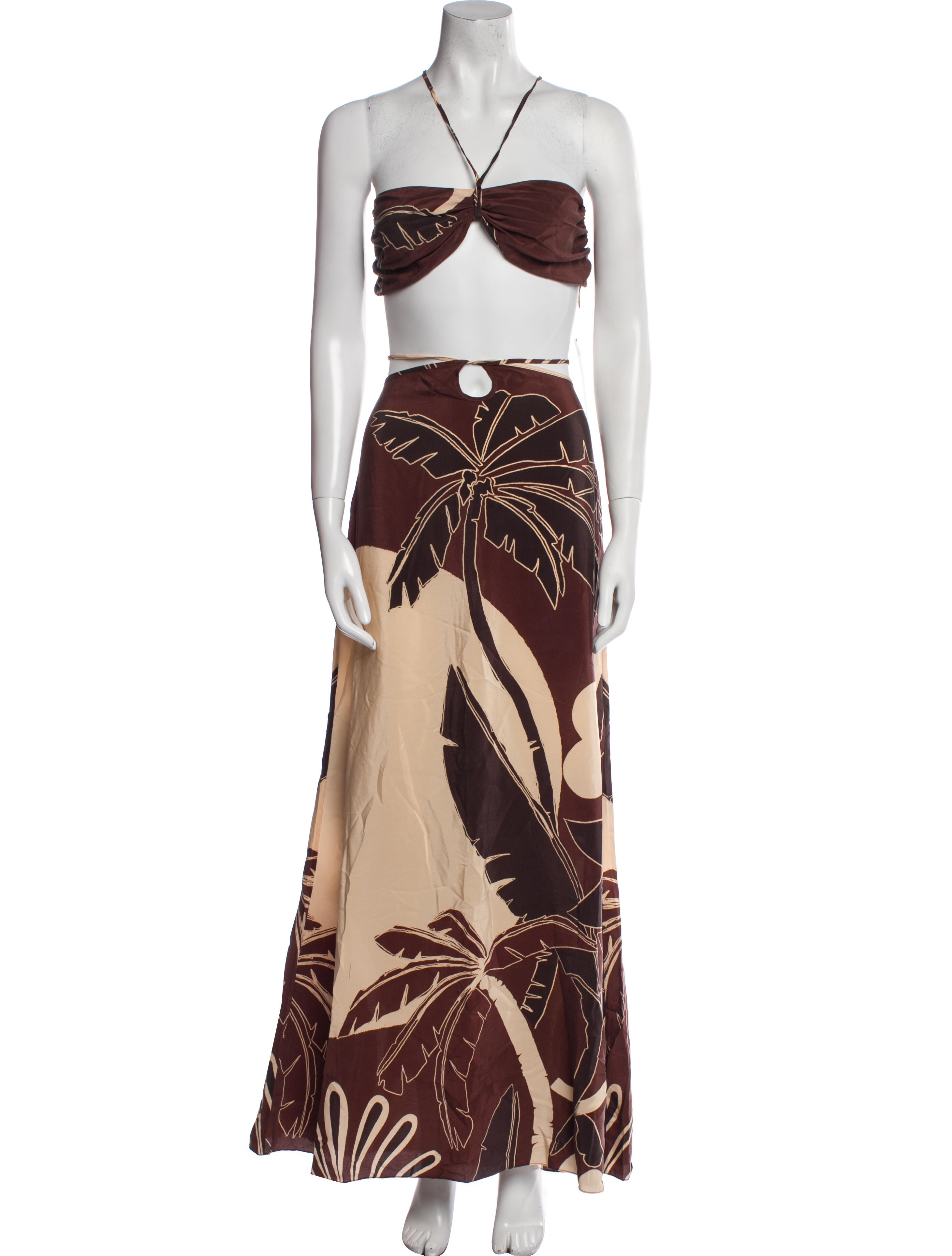 Johanna Ortiz Silk Printed Skirt Set