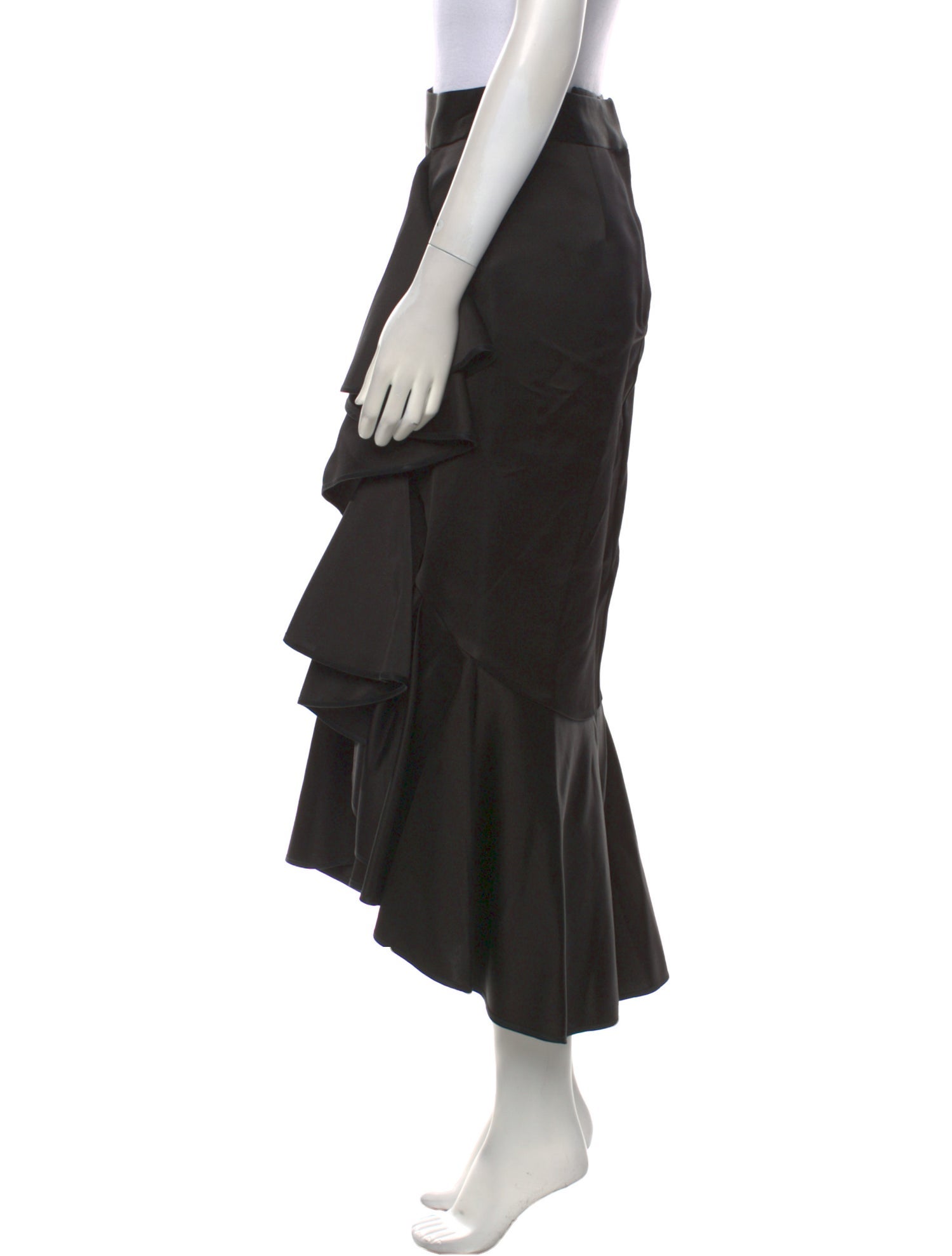 Johanna Ortiz Ruffle Embellishment Midi Length Skirt