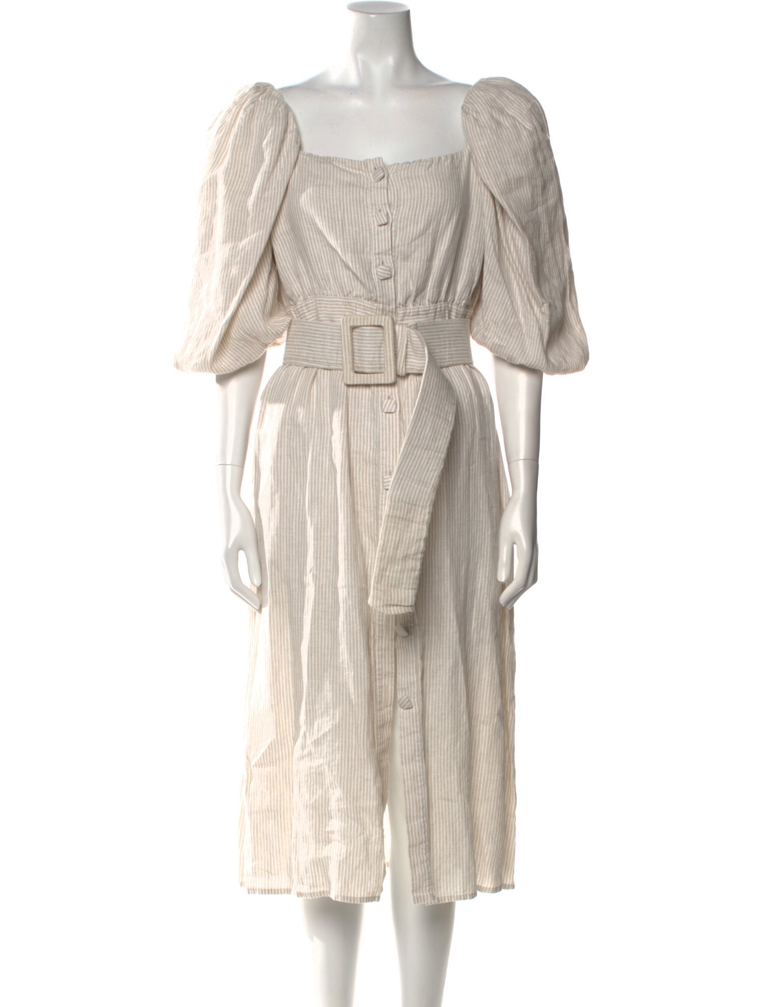 Johanna Ortiz Linen Midi Length Dress