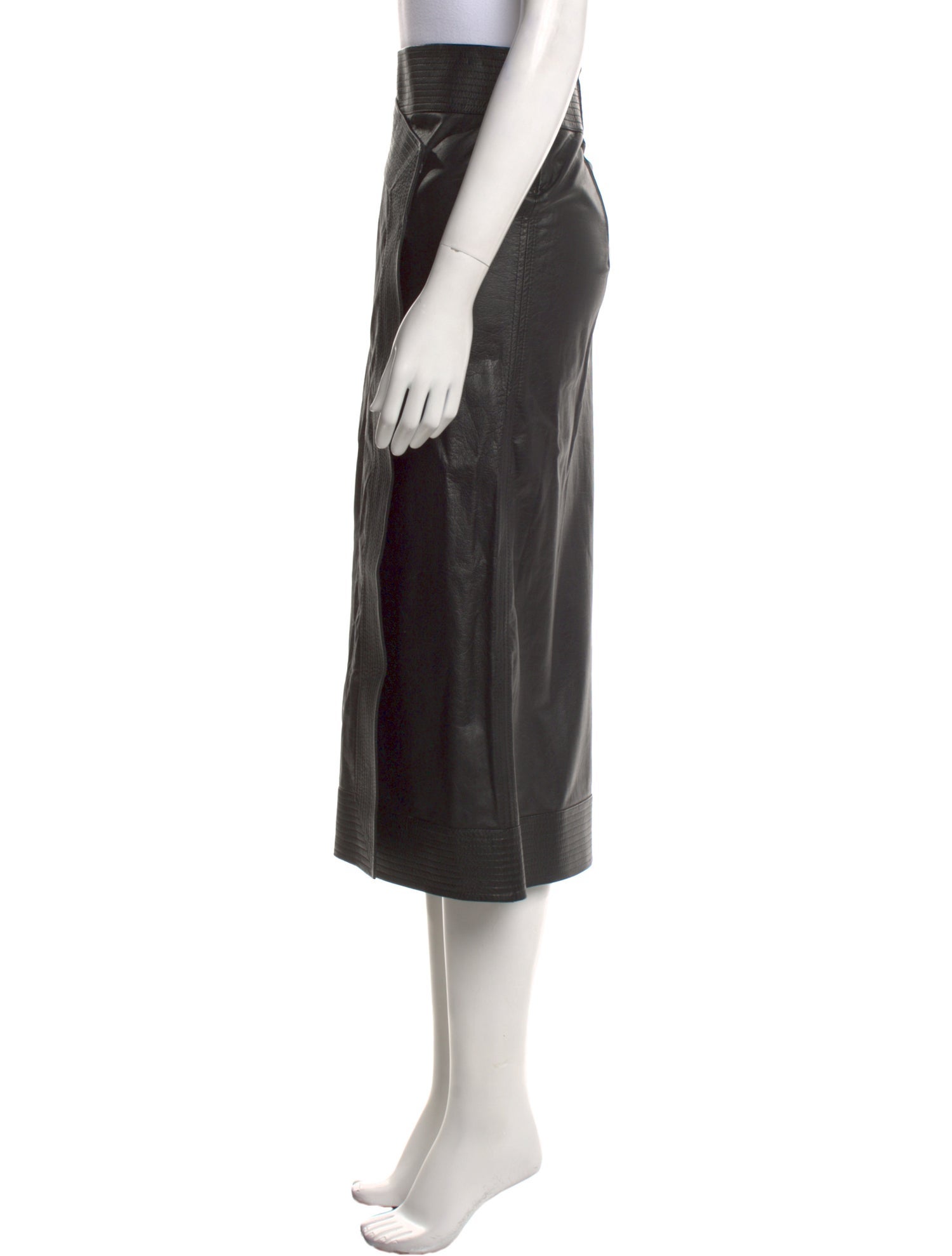 Johanna Ortiz Leather Midi Length Skirt