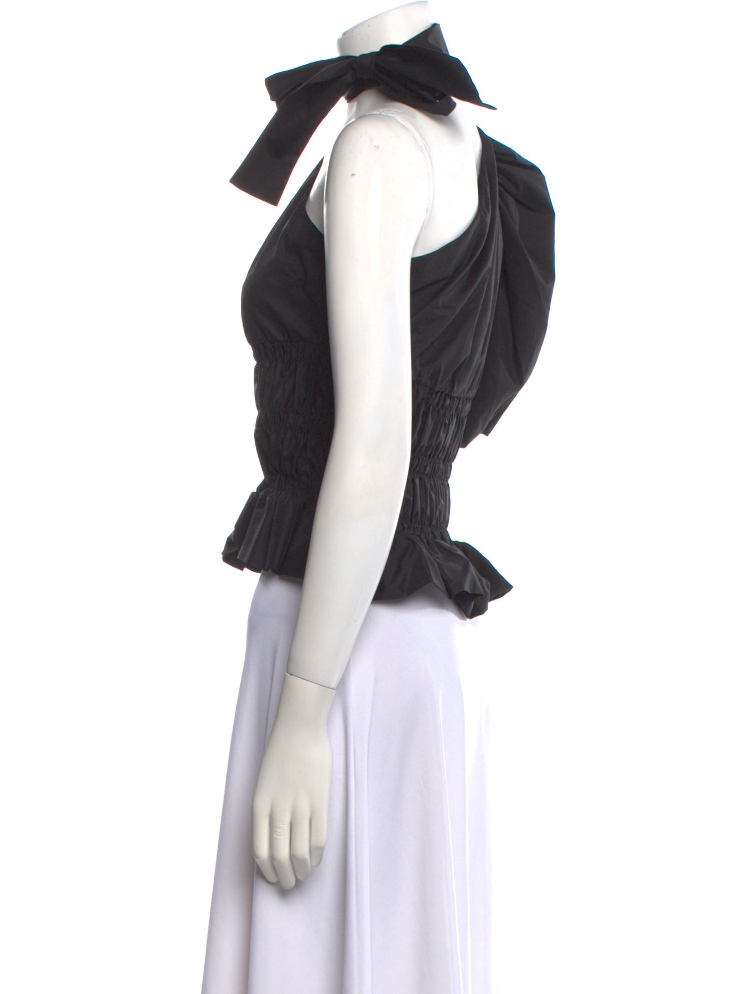 Johanna Ortiz One-Shoulder Short Sleeve Crop Top