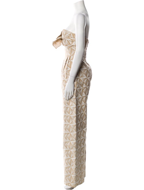 Johanna Ortiz Printed Strapless Jumpsuit