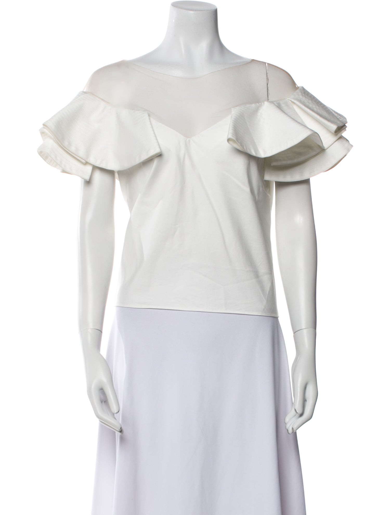 Johanna Ortiz Off-The-Shoulder Short Sleeve Top