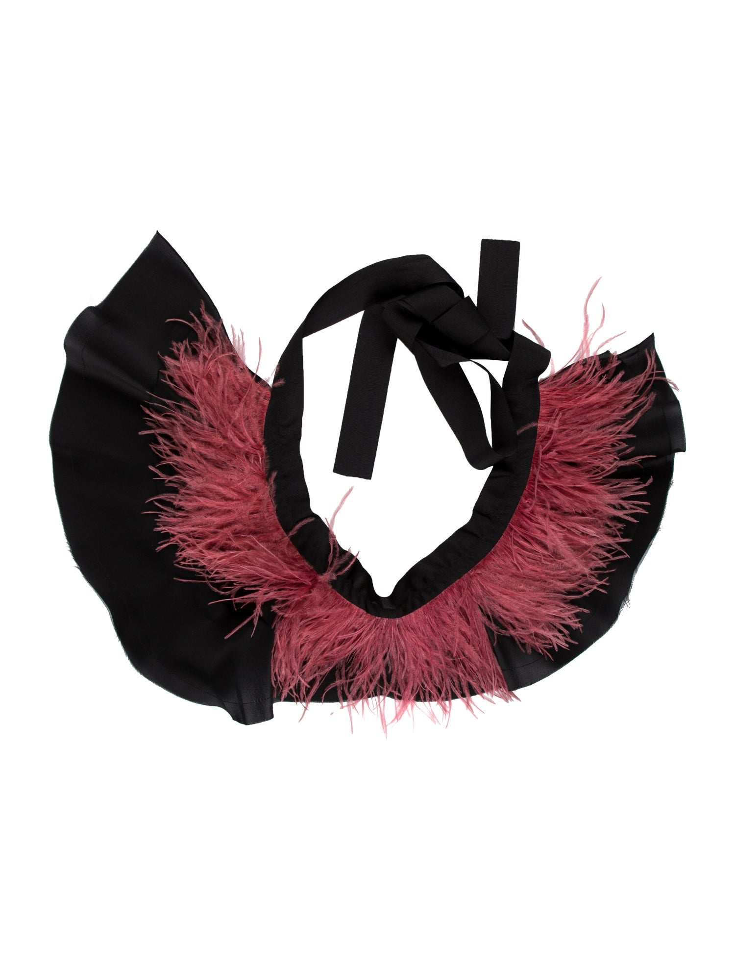 Johanna Ortiz Skinny Feather Trim Waist Belt