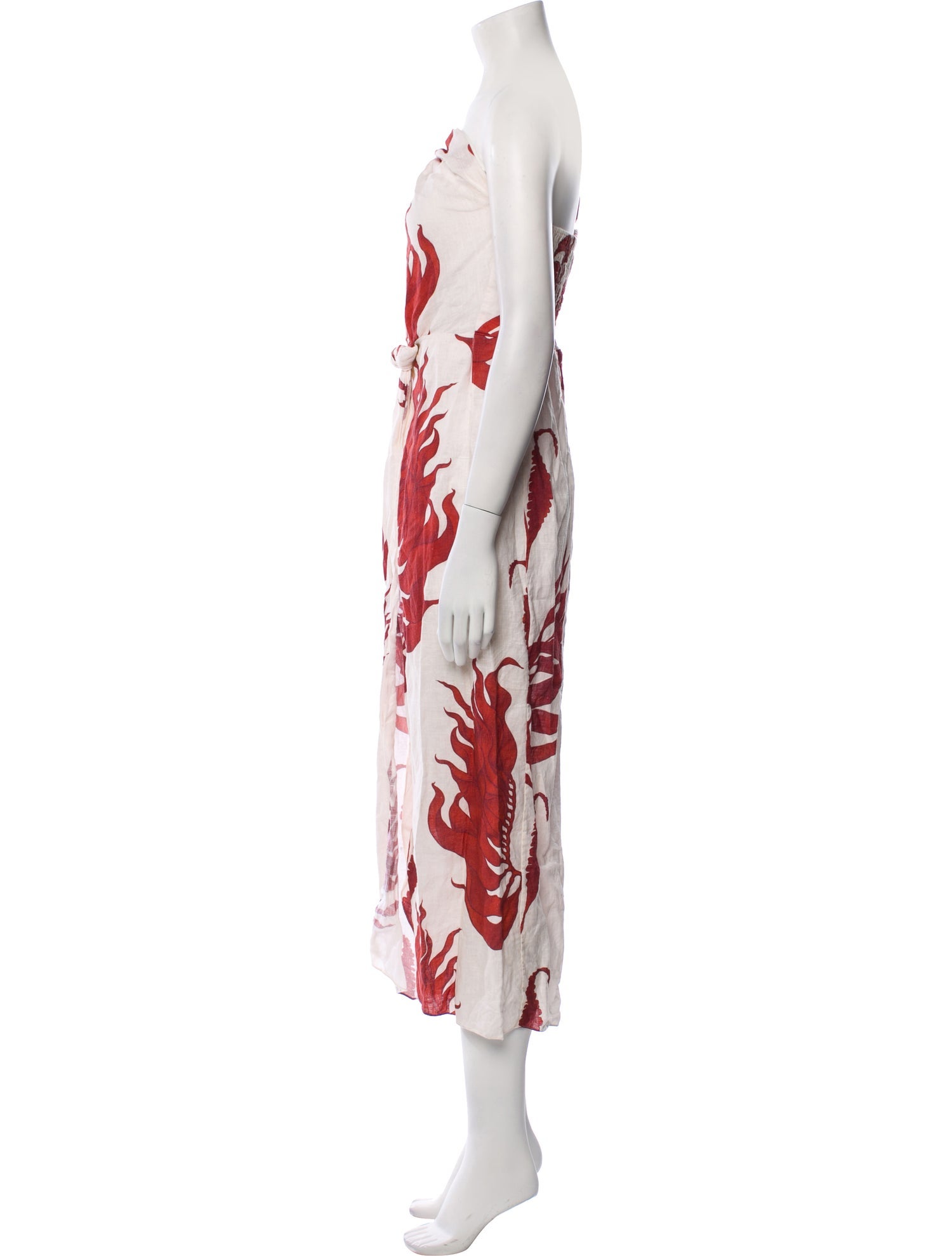 Johanna Ortiz Linen Long Dress