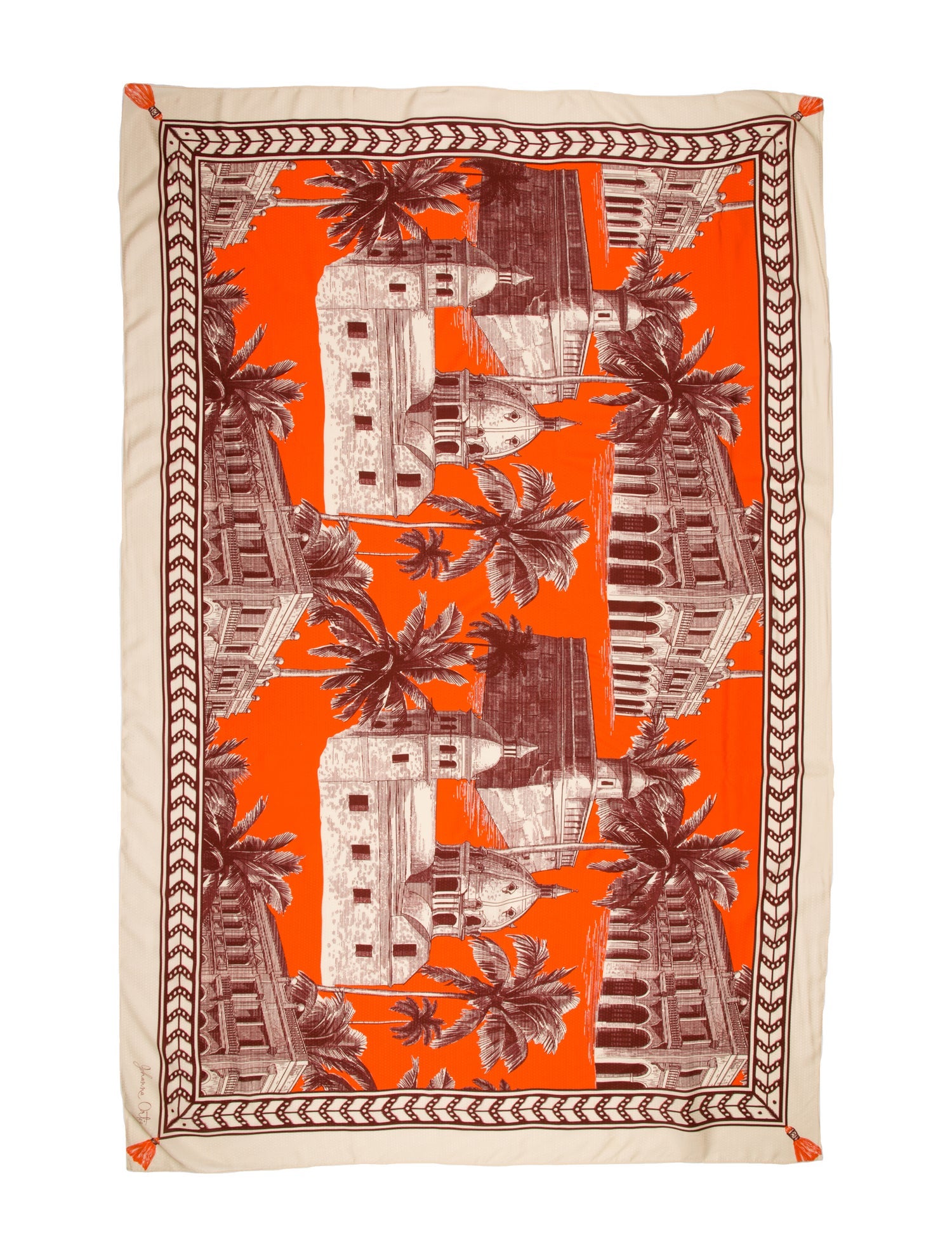 Johanna Ortiz Silk Printed Scarf w/ Tags