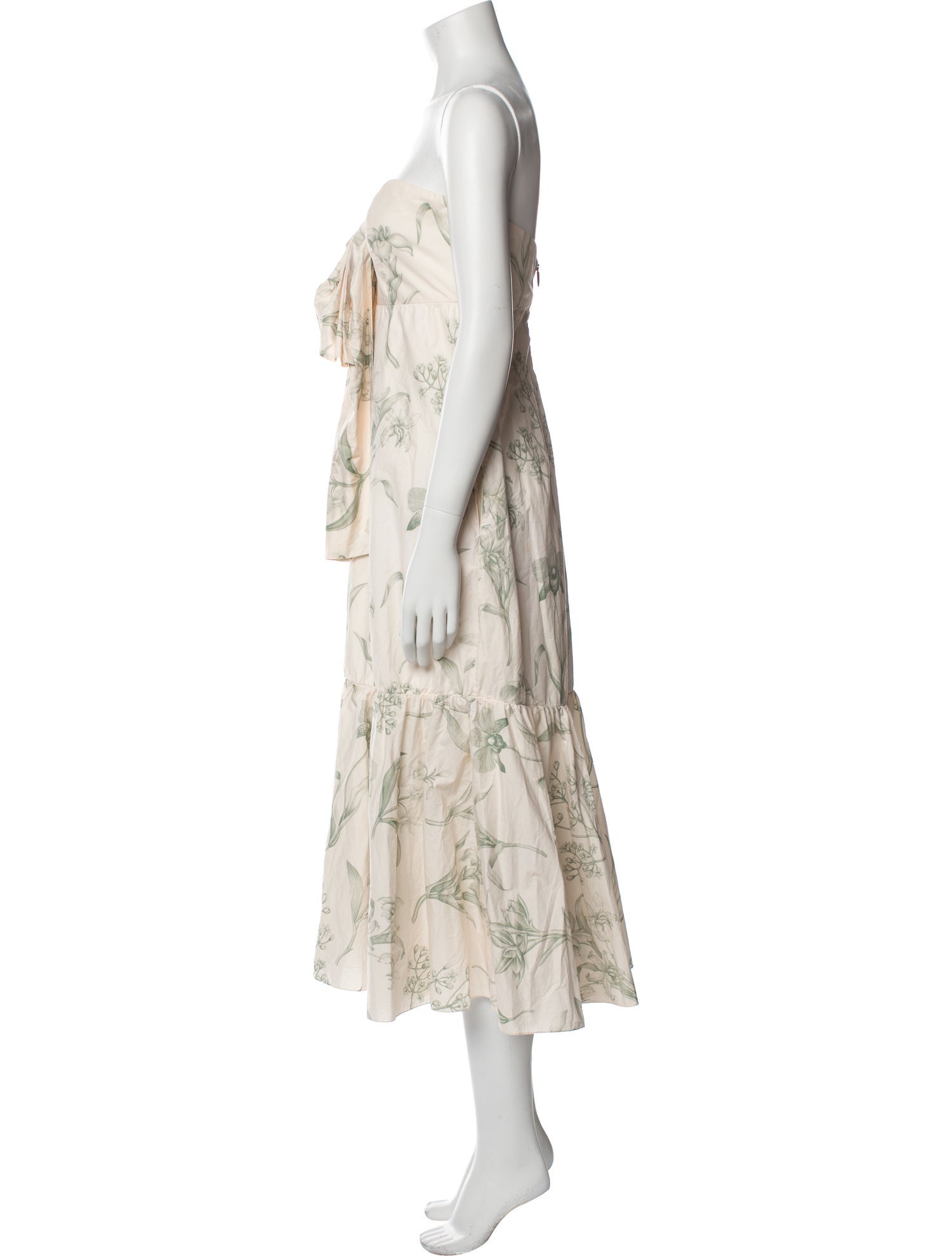 Johanna Ortiz Floral Print Midi Length Dress