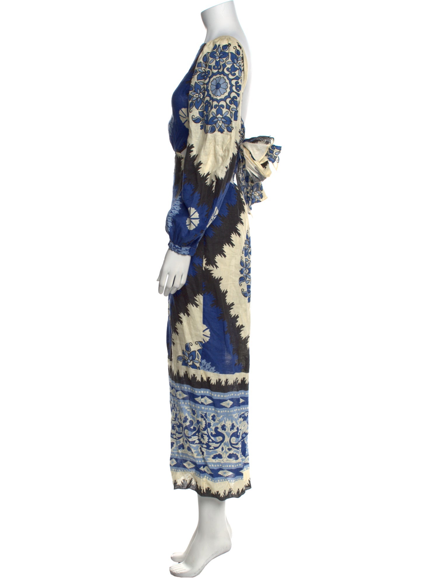 Johanna Ortiz Linen Long Dress