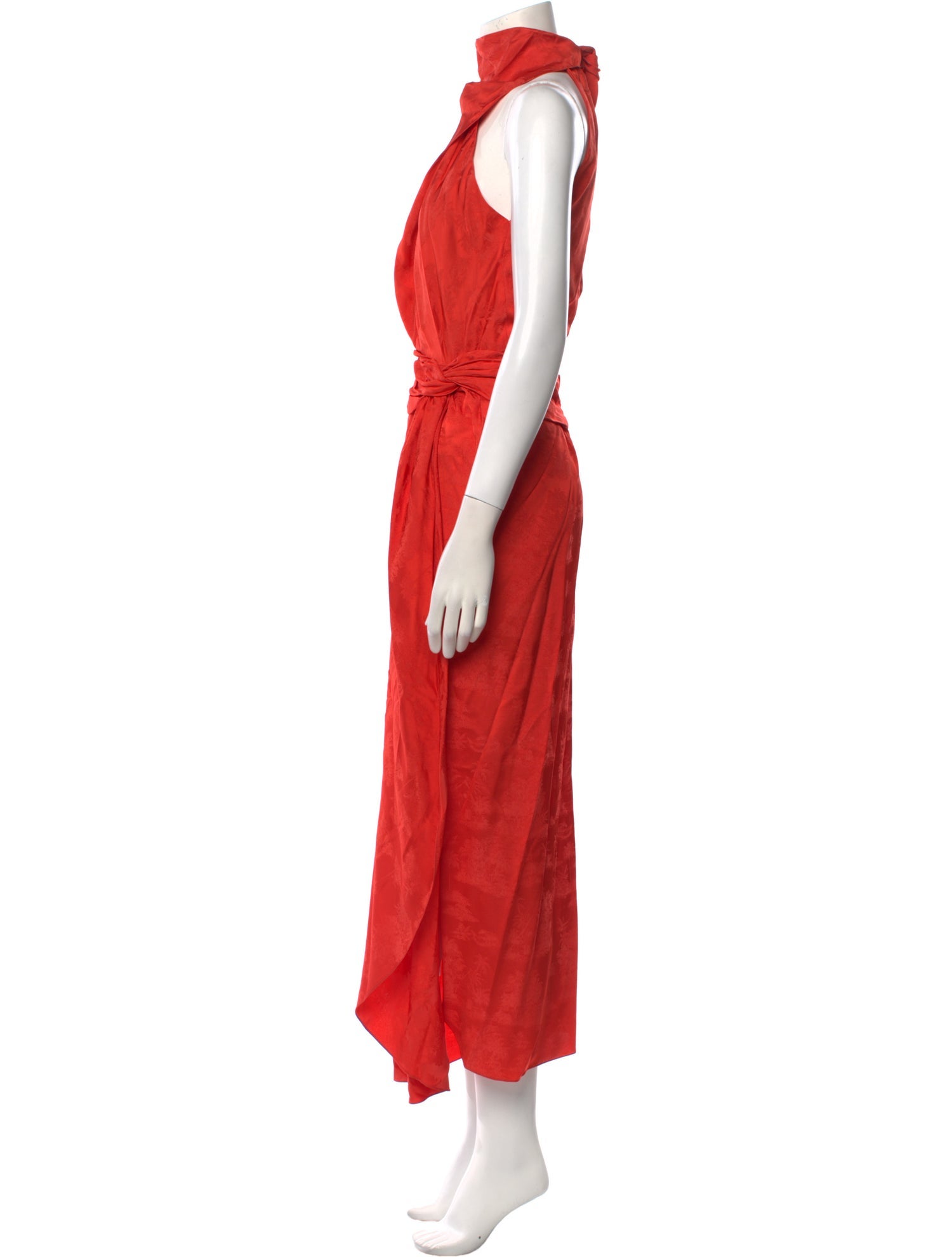 Johanna Ortiz Mock Neck Long Dress