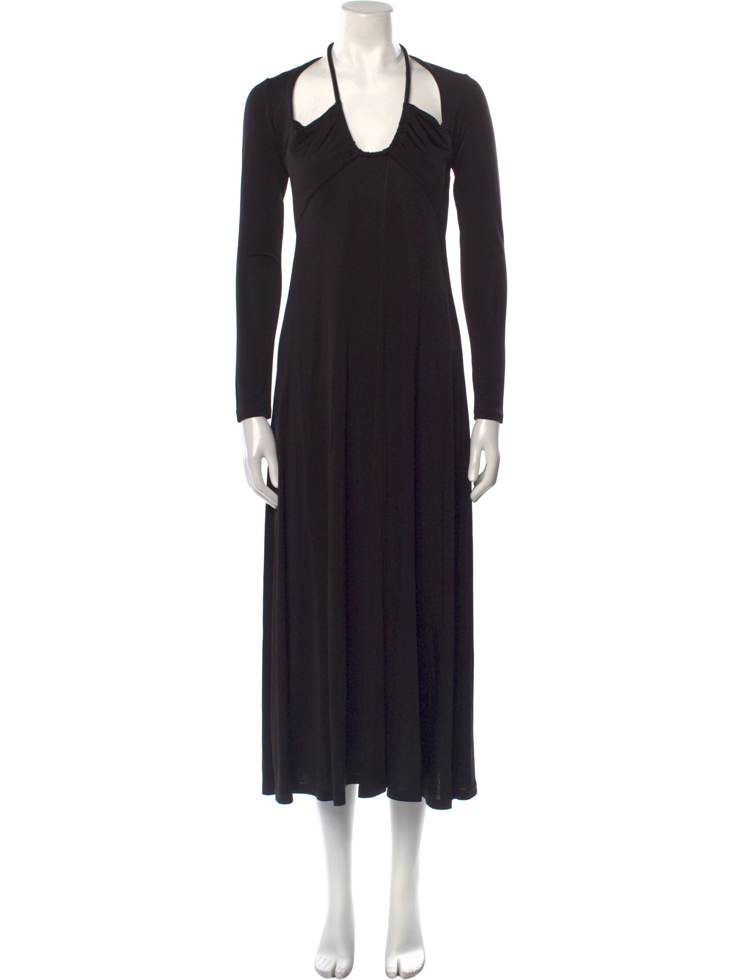 Johanna Ortiz Scoop Neck Long Dress
