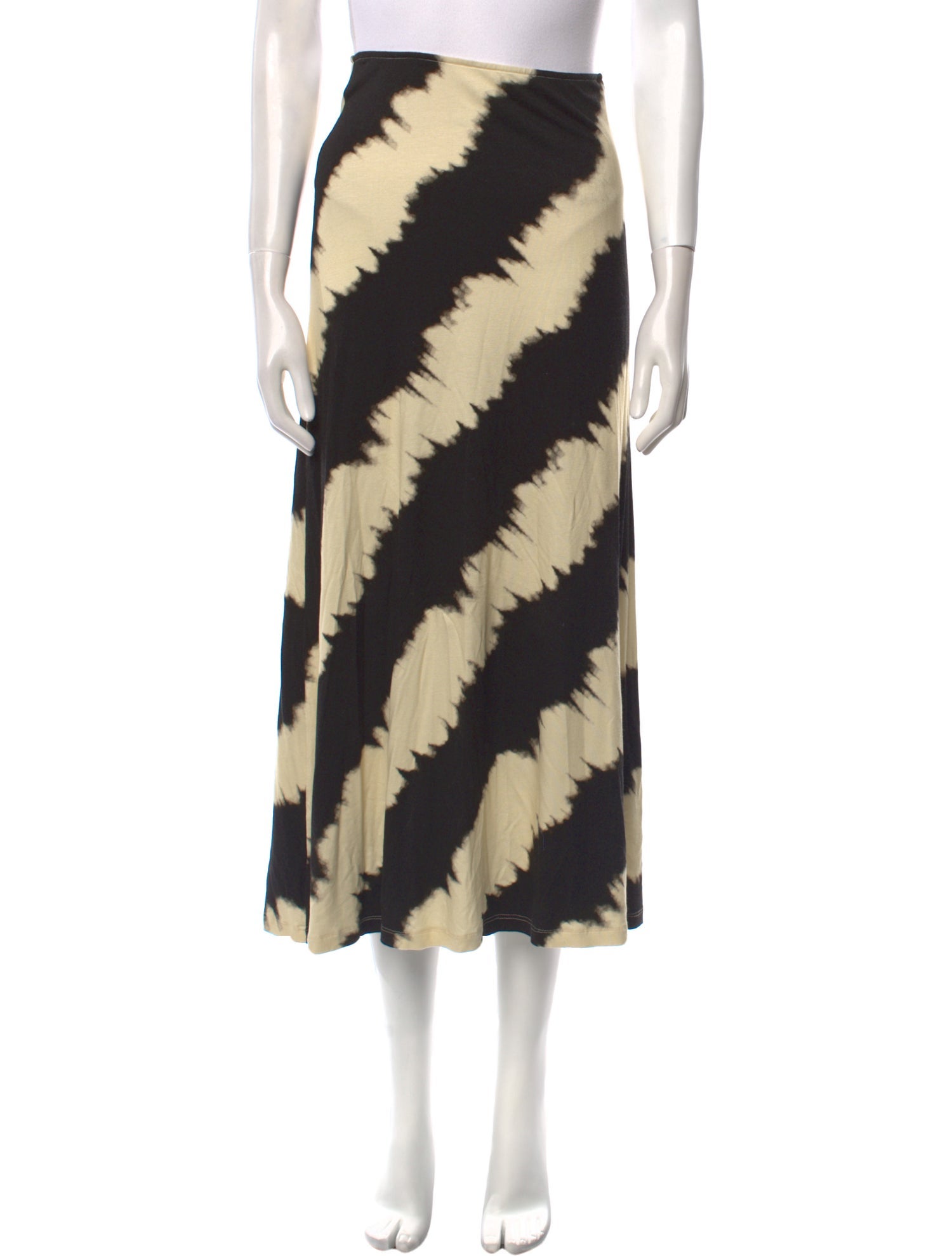 Johanna Ortiz Striped Midi Length Skirt