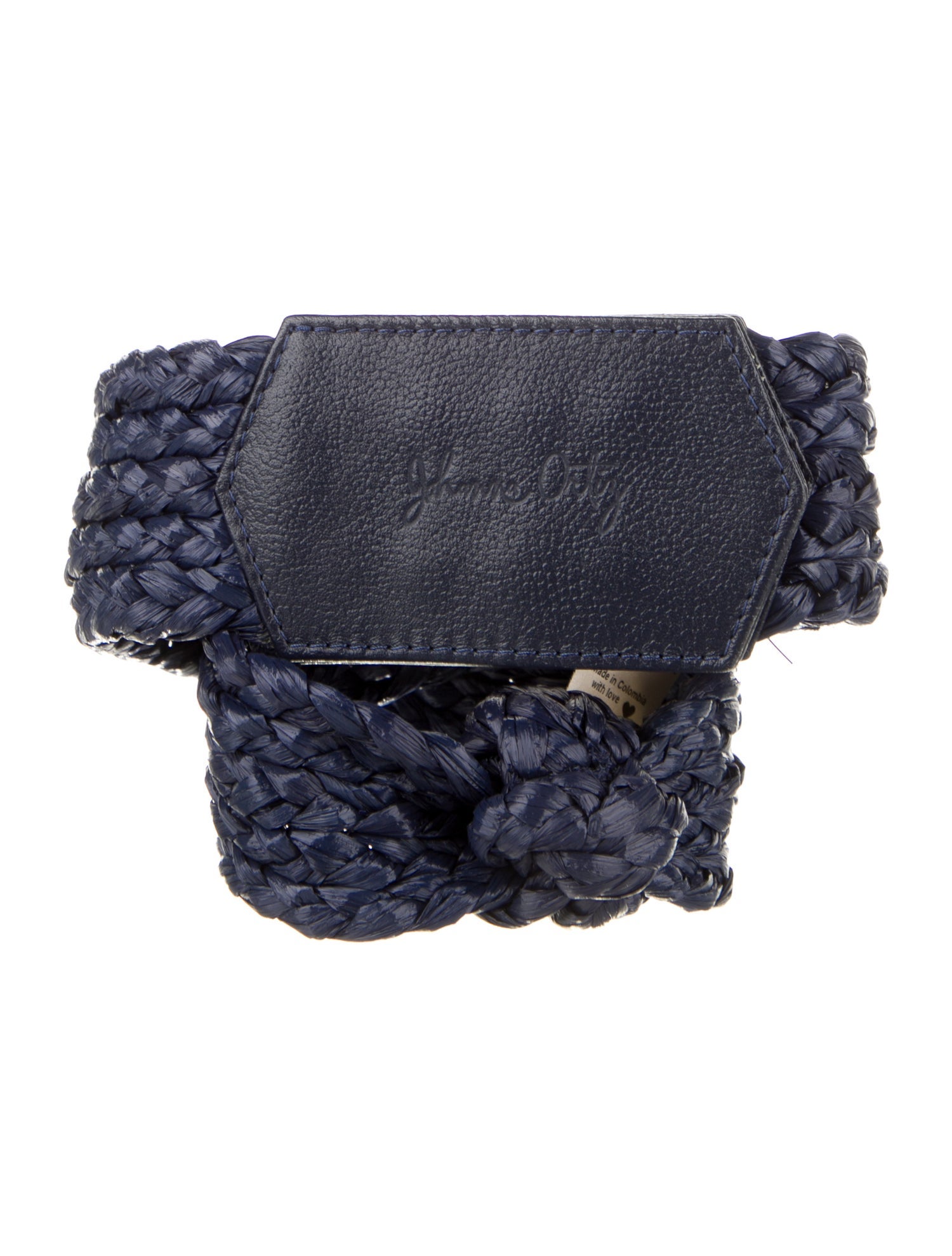 Johanna Ortiz Wide Raffia Waist Belt