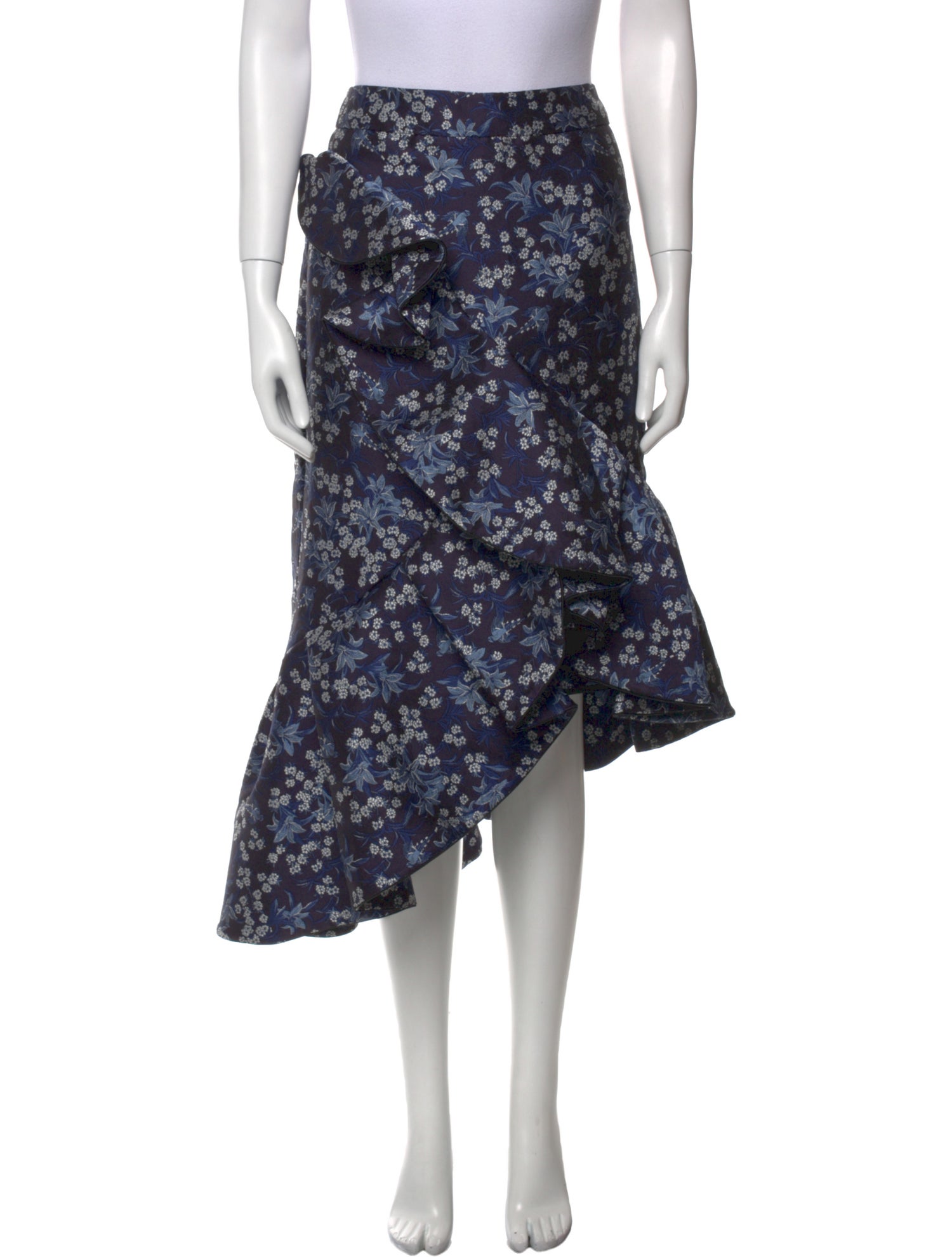 Johanna Ortiz Floral Print Midi Length Skirt